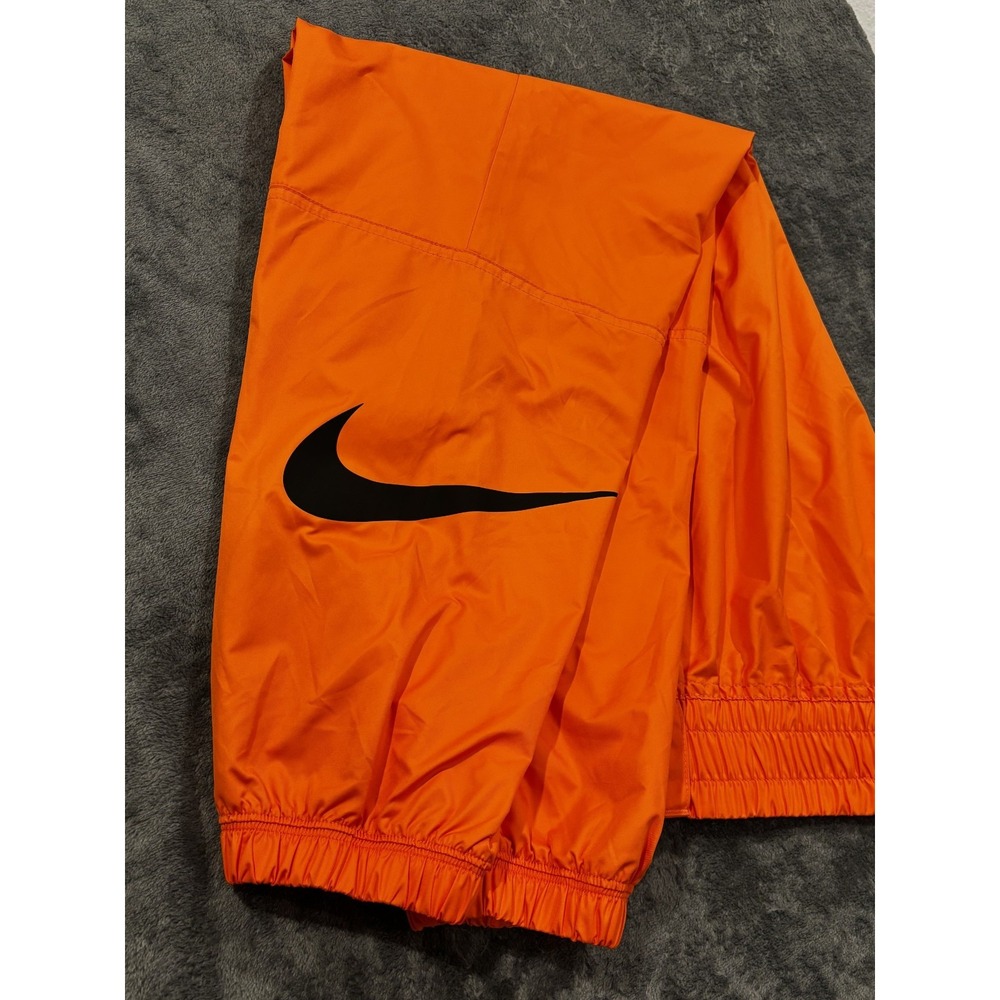 Nike Orange Woven Cargo Jogger Pants Women's Medium Big Swoosh Belted Techwear